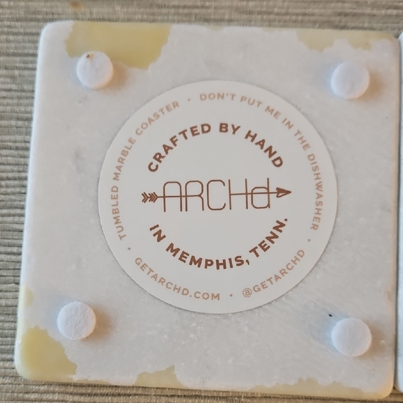 Handmade Marble Inspirational Coaster Set Of 2. - Picture 5 of 6